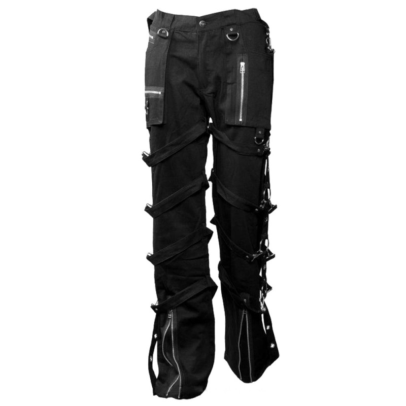 Women Gothic Pant Steampunk Style Zipper Buckles Pant
